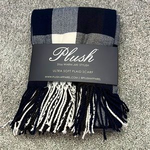 Plush Apparel Plaid Scarf